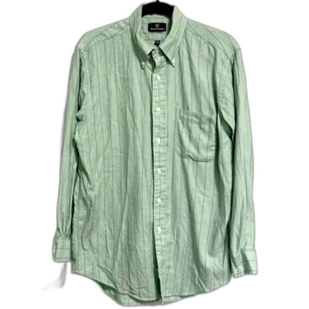 WOODWARD Vintage Flannel Striped Button Down Shirt Mens Medium